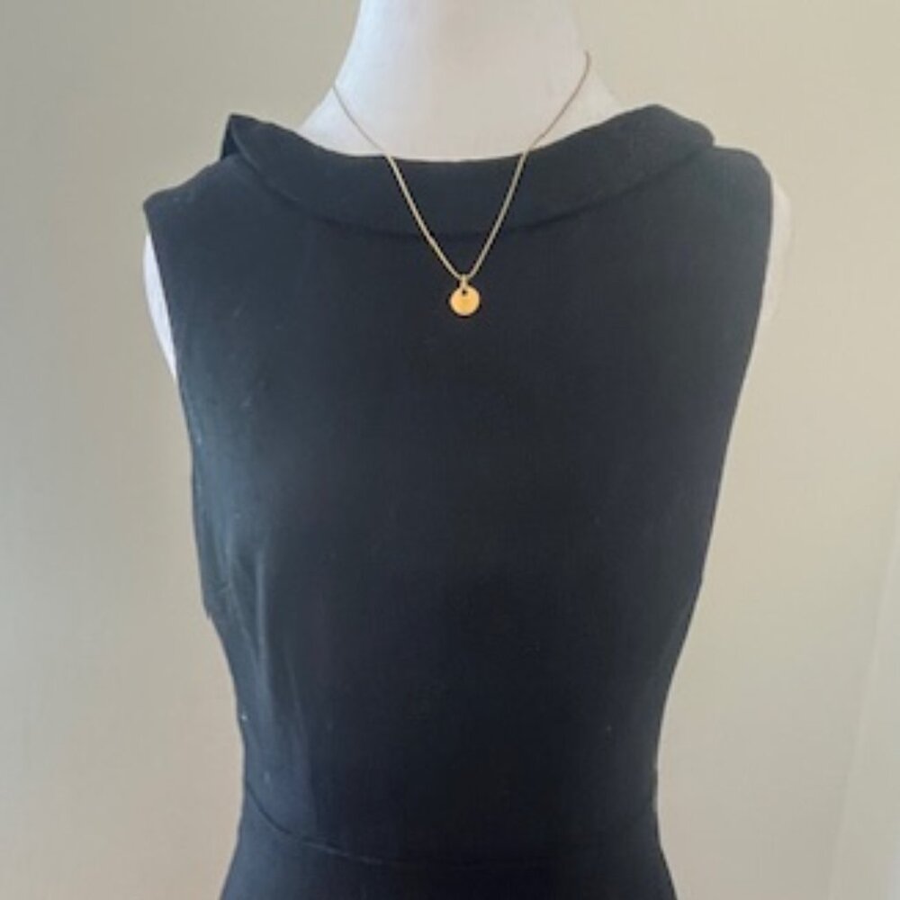 Boden Black Linen Scoop-Back Sheath Dress | Women's 4R